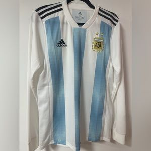 ADIDAS ARGENTINA HOME LS JERSEY MENS 2018 - WHITE - WORLD CUP 2018 - ARGENTINA
